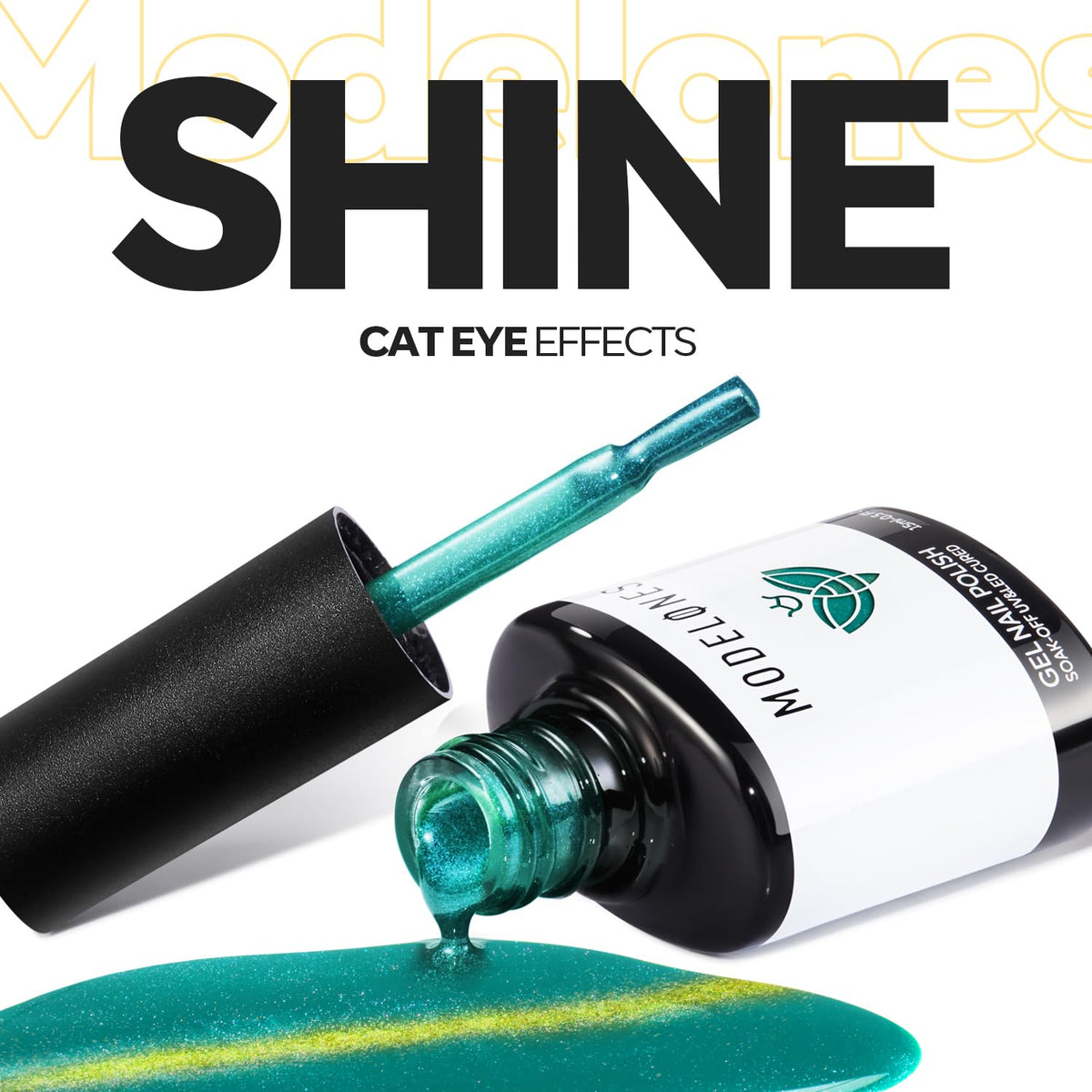 modelones 9D Magnetic Cat Eye Gel Nail Polish with various nail art designs