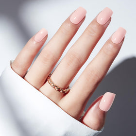 modelones Baby Pink Press On Nails showing various sizes