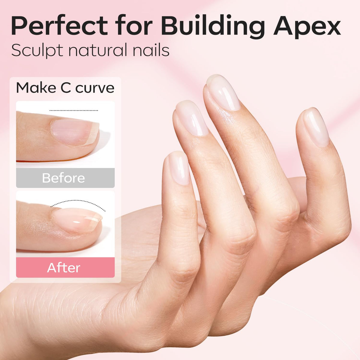 modelones Base Coat Builder Nail Gel application brush close-up
