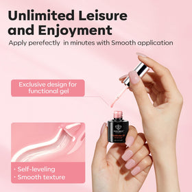modelones Base Coat Builder Nail Gel in use for nail shaping