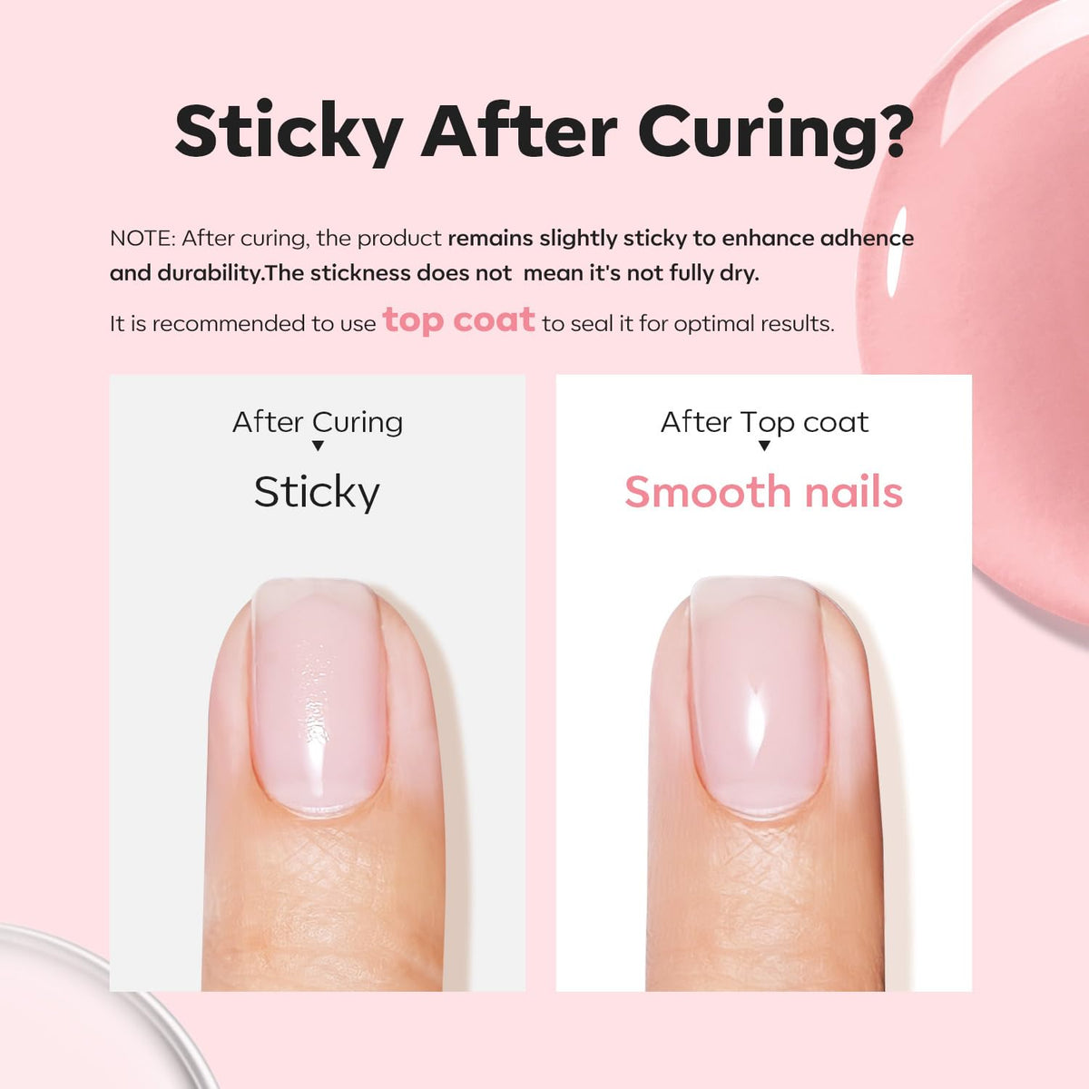modelones Base Coat Builder Nail Gel on nails with UV lamp