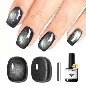 modelones Black Cat Eye Gel Nail Polish 15ML front view