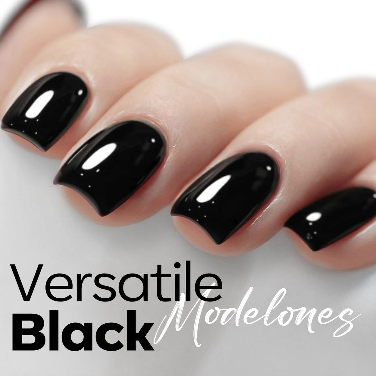 modelones Black Gel Nail Polish 15ml glossy finish
