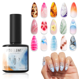 modelones Blooming Gel Polish 15ml clear bottle front view