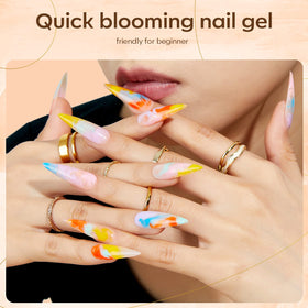 modelones Blooming Gel Polish 15ml clear bottle side view