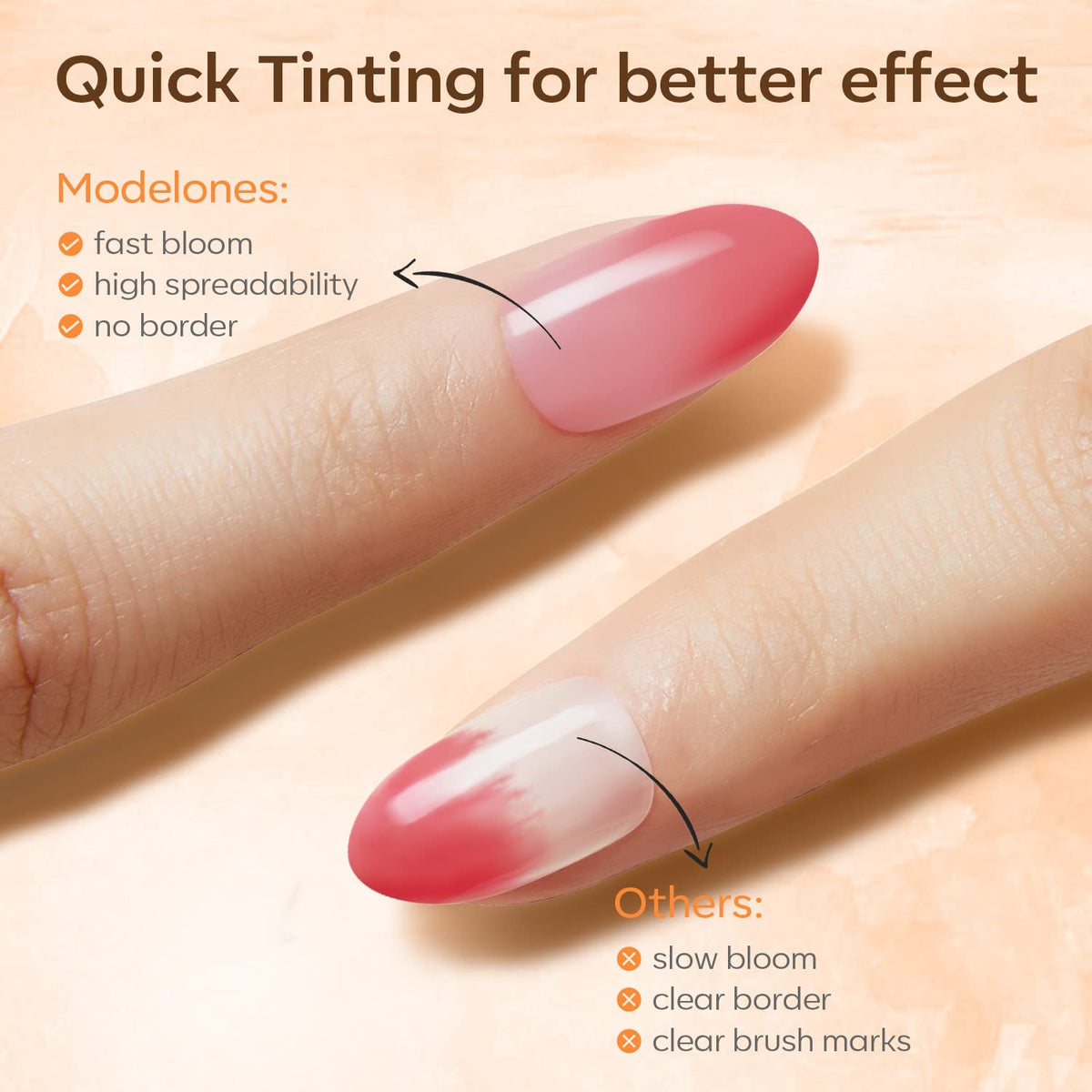 modelones Blooming Gel Polish 15ml in use on nails