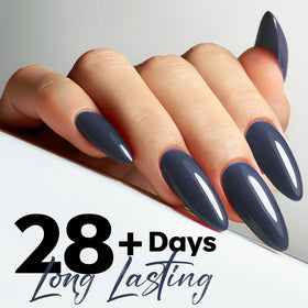 modelones Blue Gel Nail Polish 15ml dark blue bottle side view