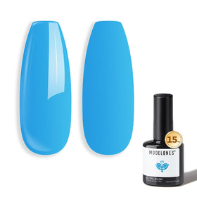modelones Blue Gel Nail Polish 15ml front view