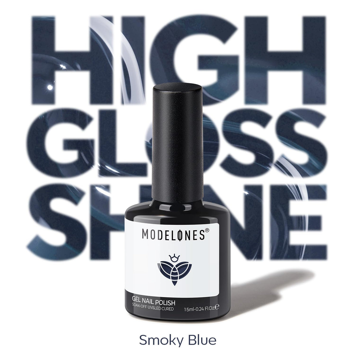 modelones Blue Gel Nail Polish application process on nails