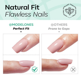 modelones Bright Green Short Press on Nails showing different styles