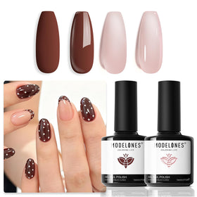 modelones Brown Gel Nail Polish Set packaging front view