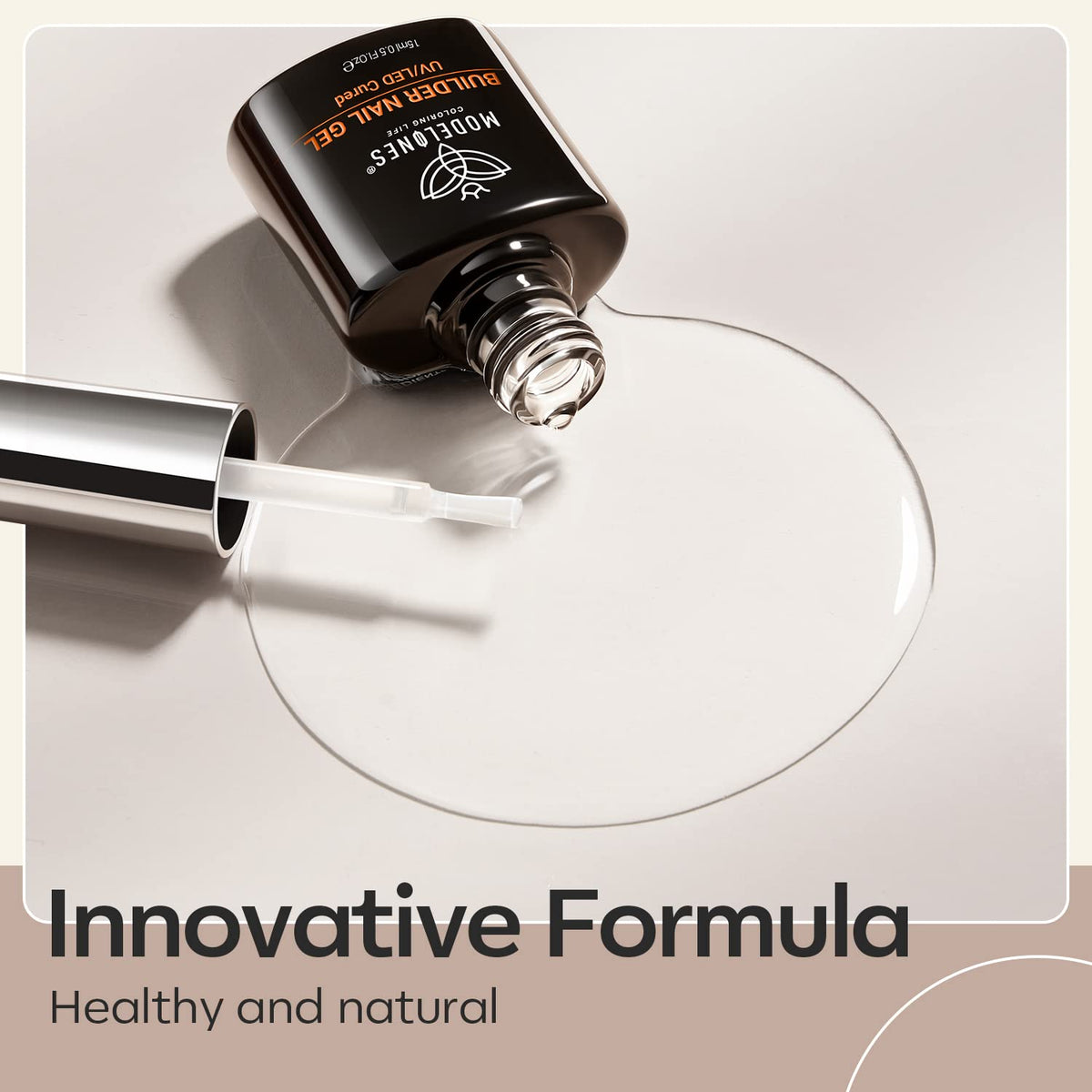 modelones Builder Nail Gel 7-in-One Clear in use