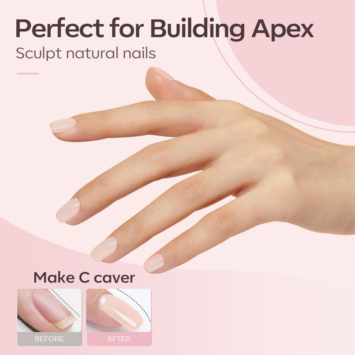 modelones Builder Nail Gel 8-in-One Cover Nude texture close-up