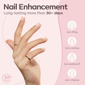 modelones Builder Nail Gel 8-in-One Cover Nude under UV lamp