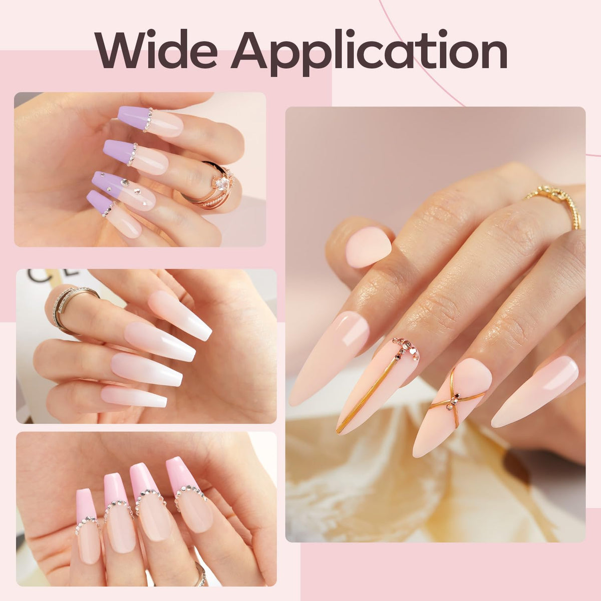 modelones Builder Nail Gel 8-in-One Cover Nude with nail art accessories