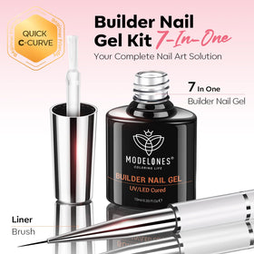 modelones Builder Nail Gel and liner brush set