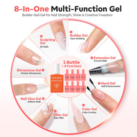 modelones Builder Nail Gel application on nails