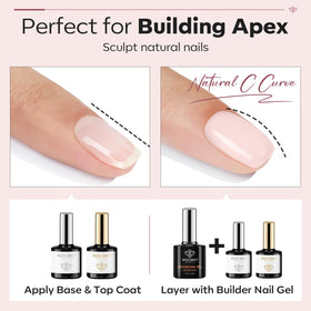 modelones Builder Nail Gel application on nails