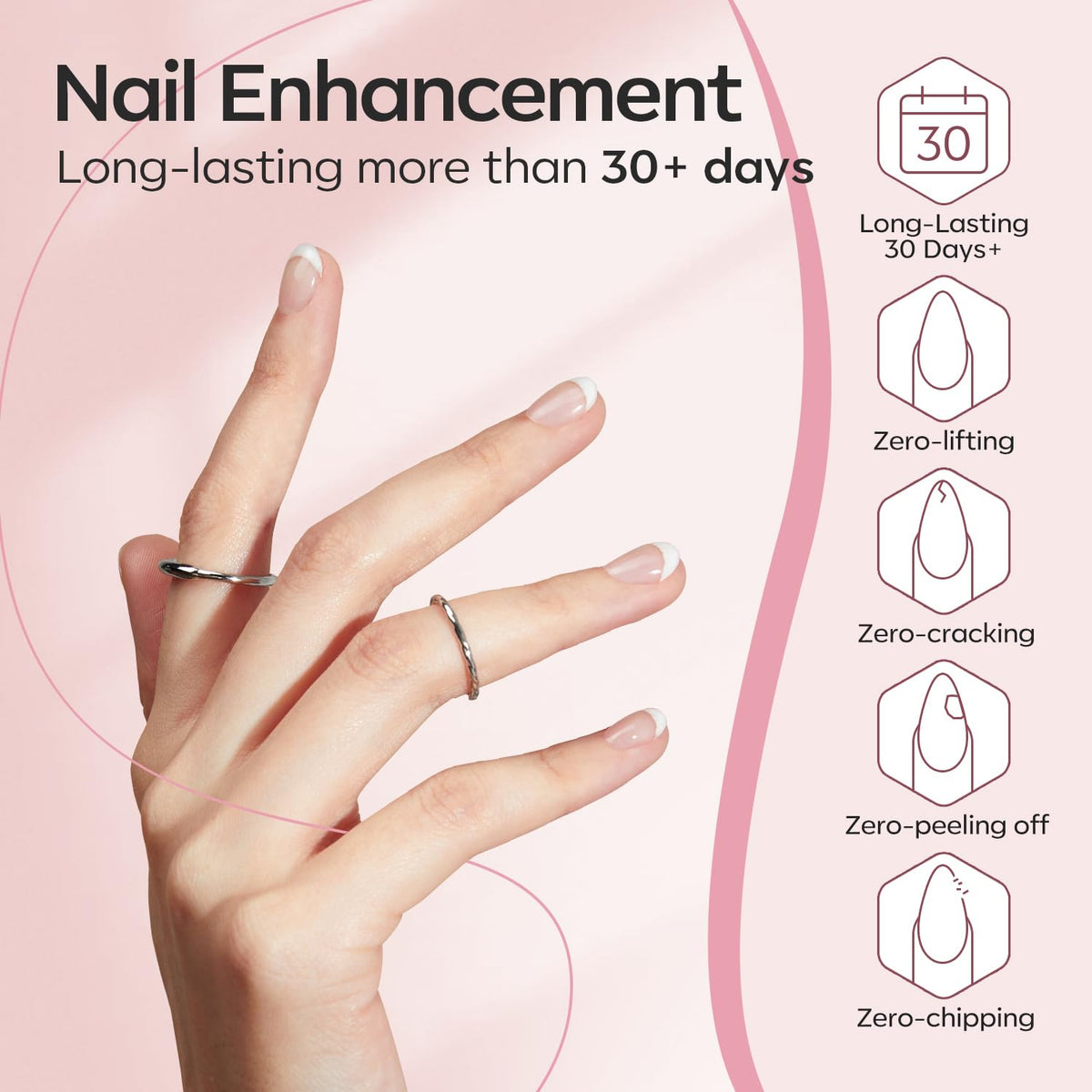 modelones Builder Nail Gel application on nails