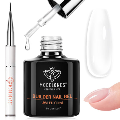 modelones Builder Nail Gel clear 15ml front view