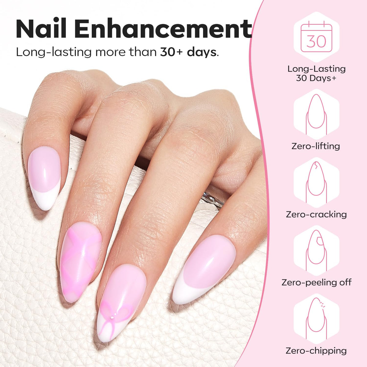 modelones Builder Nail Gel clear and pink bottles side by side