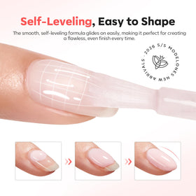 modelones Builder Nail Gel Cover Nude close-up