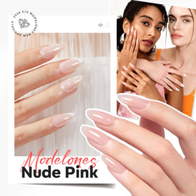 modelones Builder Nail Gel in use with UV lamp