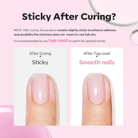 modelones Builder Nail Gel on nails with natural finish