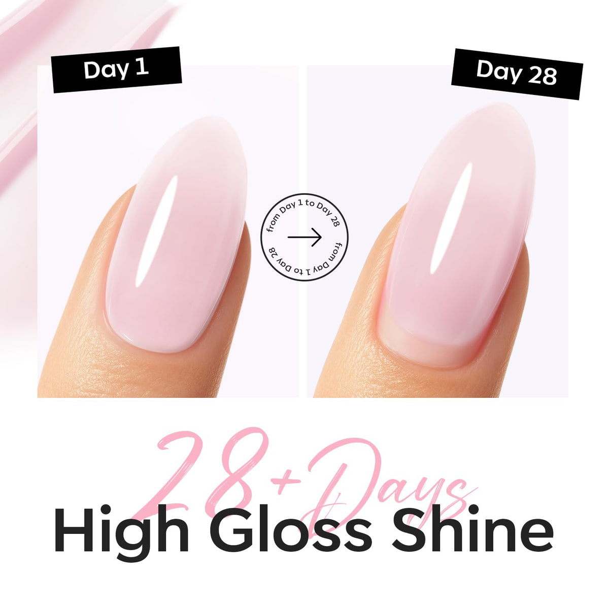 modelones Builder Nail Gel Top Coat Milky Pink 15ml lifestyle scene