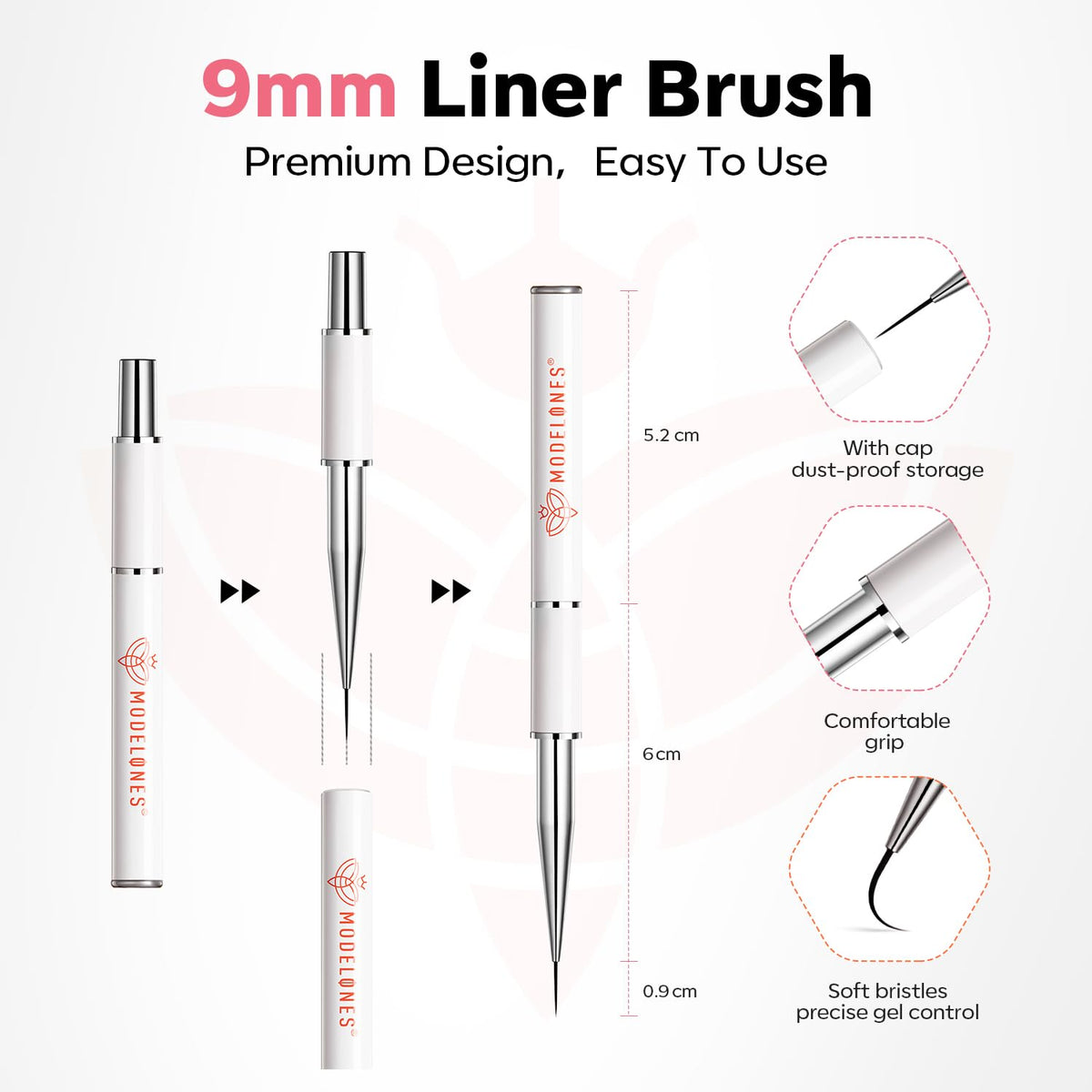 modelones Builder Nail Gel with nail art tools