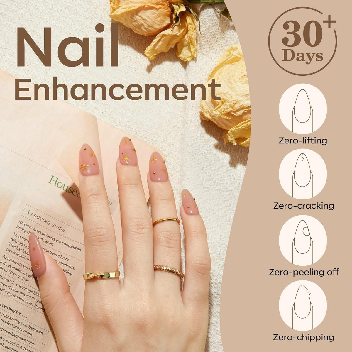 modelones Builder Nail Set application process with built-in brush
