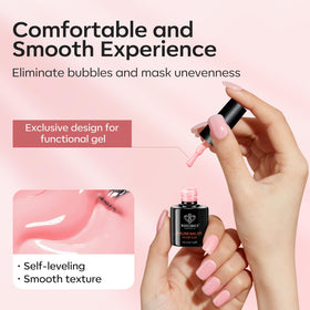 modelones Builder Nail Set with a close-up of the gel polish texture