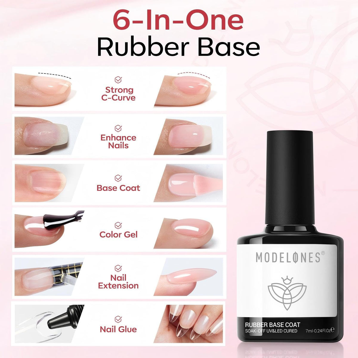 modelones Builder Rubber Gel Base Coat texture close-up