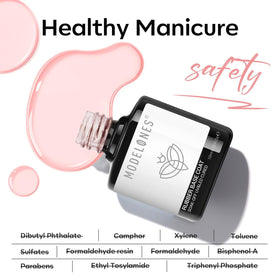 modelones Builder Rubber Gel Base Coat with nail tools
