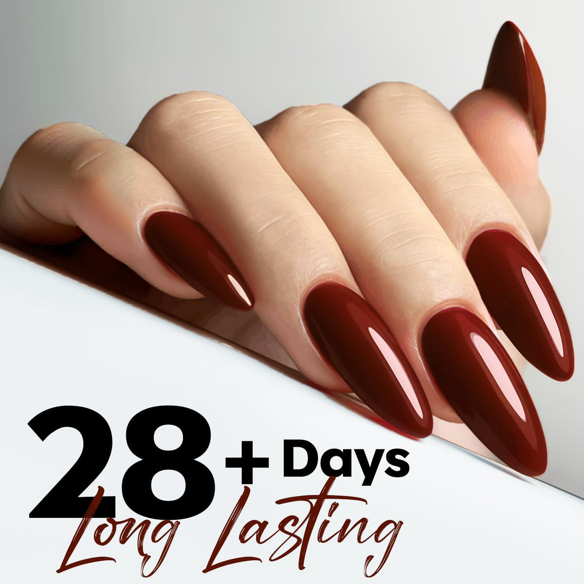 modelones Burgundy Red Gel Nail Polish 15ml bottle with brush