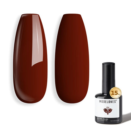 modelones Burgundy Red Gel Nail Polish 15ml front view