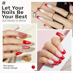 modelones Burgundy Red Gel Nail Polish bottle