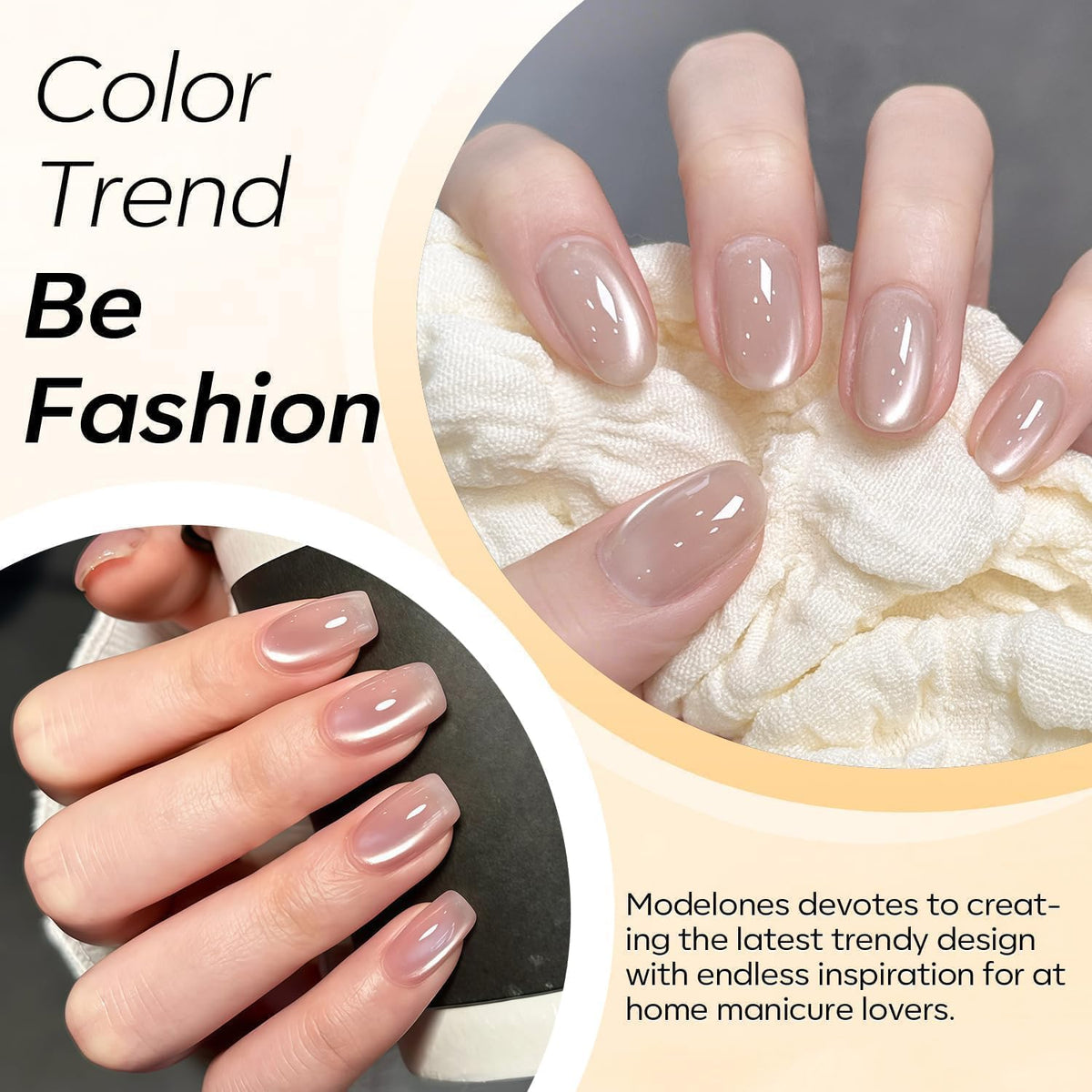 modelones Cat Eye Gel Nail Polish 15ML application on nails