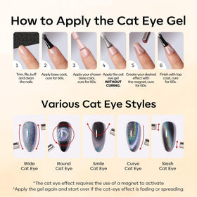 modelones Cat Eye Gel Nail Polish 15ML in use with designs