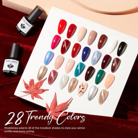 modelones Cat Eye Gel Nail Polish colours arranged artistically