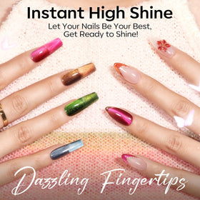 modelones Cat Eye Gel Nail Polish glitter effect close-up