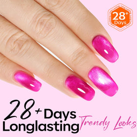 modelones Cat Eye Gel Nail Polish Hot Pink bottle side view