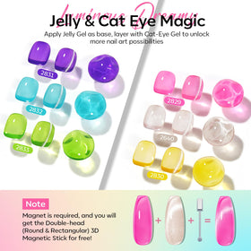 modelones Cat Eye Gel Nail Polish in hot pink shade