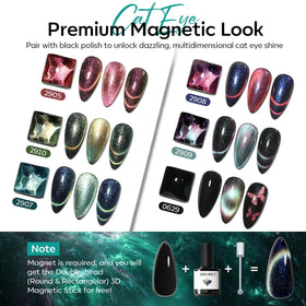 modelones Cat Eye Gel Nail Polish Red shade close-up
