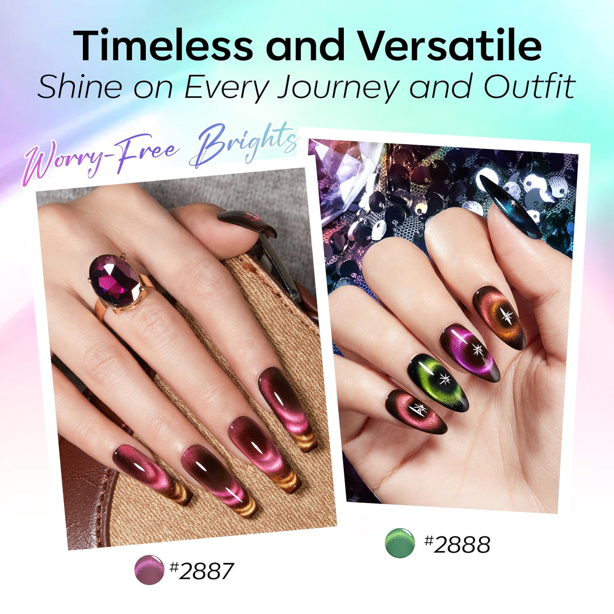 modelones Cat Eye Gel Nail Polish Set packaging with product details