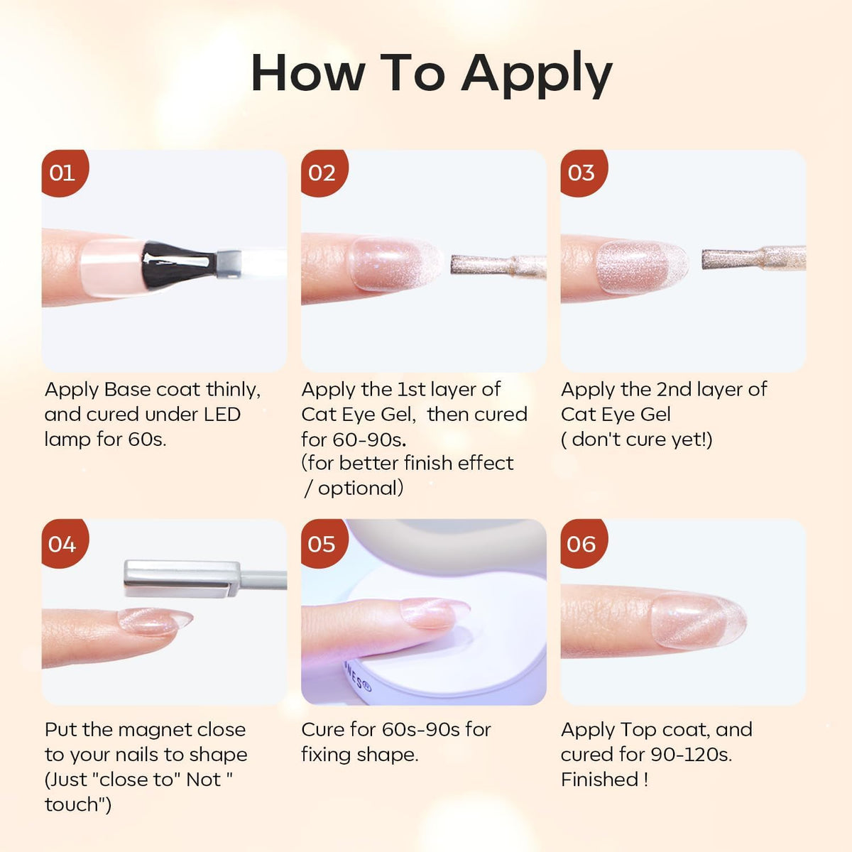 modelones Cat Eye Gel Nail Polish set with application tools