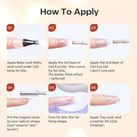 modelones Cat Eye Gel Nail Polish set with application tools