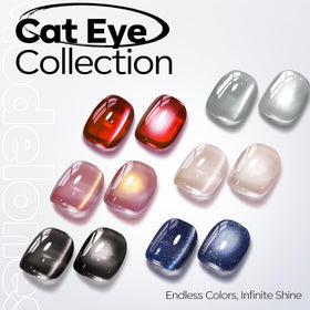 modelones Cat Eye Gel Nail Polish Silver White Glitter packaging