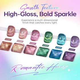 modelones Cat Eye Gel Nail Polish swatch showing dual-colour effect