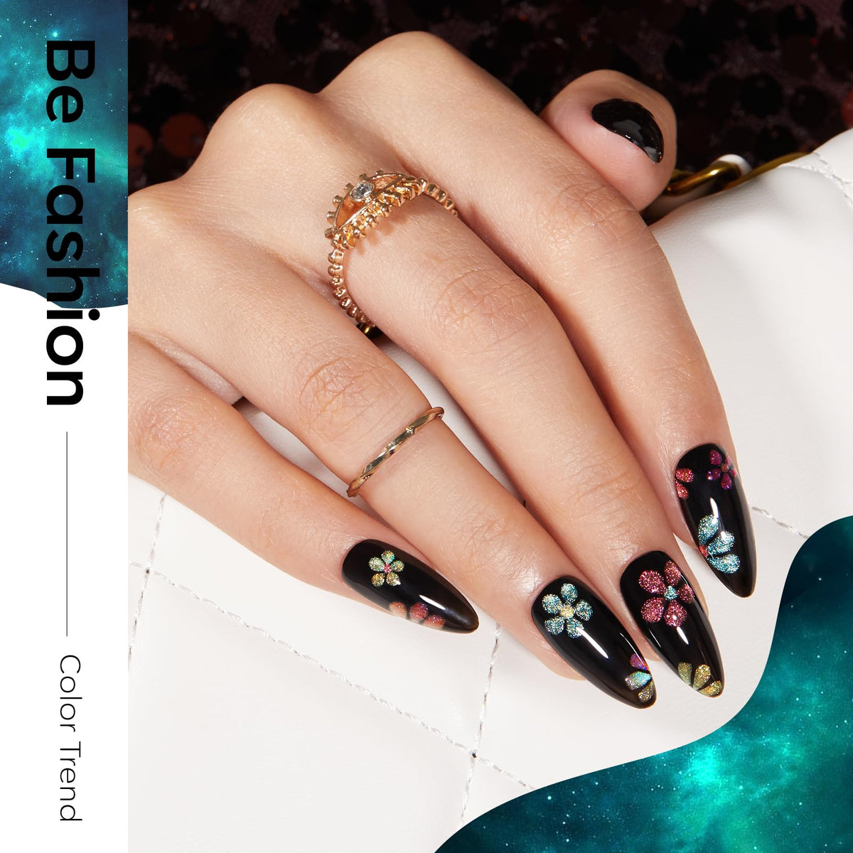 modelones Cat Eye Gel Nail Polish Yellow shade close-up
